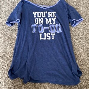 VS sleep shirt blue you’re on my to do list